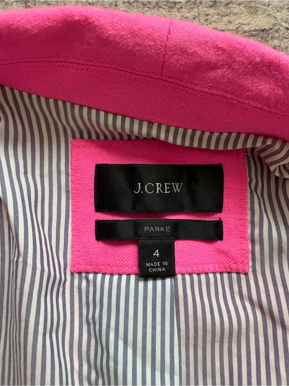 J. Crew parke pink wool blazer size 4 - Picture 7 of 12